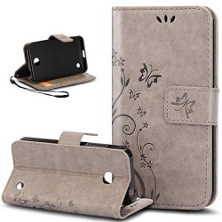 Nokia Lumia 635 Case Nokia Lumia 630 Case Nsstar Butterfly Flower Flip Pu Leather Fold Wallet Pouch Case Wallet Flip Stand Credit Card Id