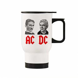 Yaoxin Ac Vs Dc Thomas Edison Nikola Tesla Stainless Steel Vacuum Insulated With Lids Travel Mug Coffee Cup For Home Office Outdoor Works 15 Oz