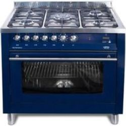 Professional 900 Gas electric Stove With Multifunction Oven Navy Blue And Brushed Stainless Steel