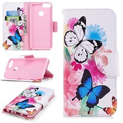 Nexcurio Huawei P Smart Wallet Case With Card Holder Folding Kickstand Leather Case Flip Cover For Huawei P Smart - NEBFE10948 6