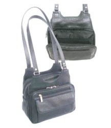 Gino De Vinci Nappa Leather Handbag - 31222BLK