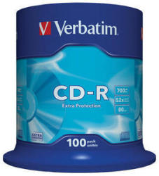 Verbatim 43411 Extra Protection Surface 700mb 80min Blank Cd-r 52x - 100pack Spindle