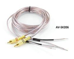Cablesonline 6FT 18-AWG Speaker Wire Pair Cables With Dual Rca Male Plugs AV-SK206