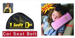 Car Seat Belt Harness & Pillow- Pink