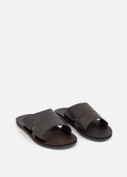 Cut-out Faux Leather Mules