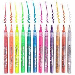 Glitter Gel Pens 48 Colors Glitter Markers Fine Point Colored Gel