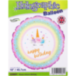 Unicorn Happy Birthday Foil Balloon 45.7CM