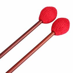 Mr.power Marimba Mallets Wood Handle Yarn Head Medium Hard