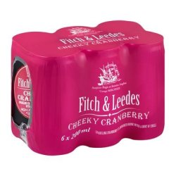 Cheeky Fitch&leedes Cranberry Can 200ML X 6
