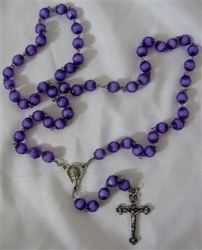 8MM Facetted Purple 5 Decade Window Rosary