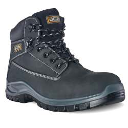 JCB Holton Hiker Black Nubuck Steel Toe Men's Boot Including Free High Quality Work Gloves - 5