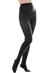 Butterfly Hosiery Women's Ladies Plus Size Queen Opaque Footed Tights Fashion Stockings Black 1X