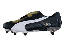 Puma V Konstrukt III Sg Mens Leather Soccer Boots - Cleats-black GOLD-9.5