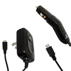 Micro USB Home Wall Travel Ac Power Adapter + Auto Vehicle Rapid Plug Car Charger For Blackberry HS-500 Blueant Q2 Kinivo BTH240 Sony MDR10RBT