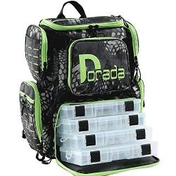 OSAGE RIVER Fishing Tackle Backpack with Fishing Rod Holder, Large Fishing  Tackle Bag for Tackle Trays