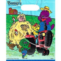 Barney Vintage 'great Adventure' Favor Bags 8CT
