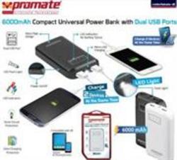 Promate Reliefmate-6 6000mah White Compact Universal Power Bank