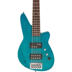 Reverend Mercalli 5 Fm 5-string Electric Bass Guitar Turquoise Flame Maple