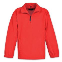 Youth Quarter Zip Fleece - Avail In: Red