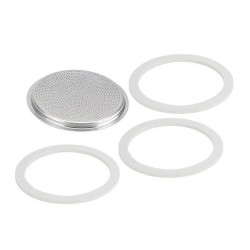 Bialetti Replacement Gasket Filter Plate Pack - Moka Express & Dama - 3 4 Cup