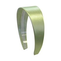 Mint Green 2 Inch Wide Satin Hard Headband With No Teeth Head Band For Women And Girls Keshet Accessories