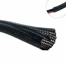  1/2 Split F6 Braided Cable Sleeving Wrap, Split Loom, Techflex  (25FT) : Electronics