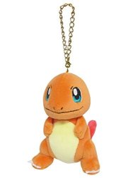 SANEI Pokemon Plush Keychain Charm - 4" Charmander