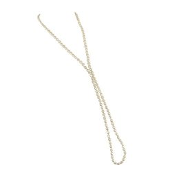 Paialco 47" Super Long Freshwater Cultured White Baroque Pearl Strand Necklace 8-10MM