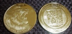1 2 Titan Bitcoin 2015 Gold Clad Coin 1 Tr Oz Proof