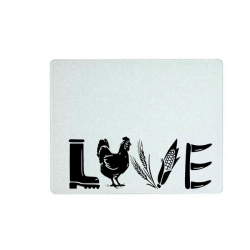 Love - Large Glass Printed Cutting Board