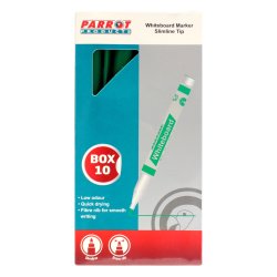 Whiteboard Markers 10 Markers - Slimline Tip - Green