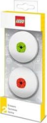 IQ LEGO Erasers Red & Lime