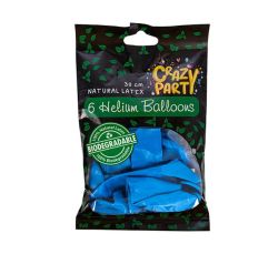 Helium Balloons - Biodegradable - Blue - 30CM - 6 Pack - 5 Pack