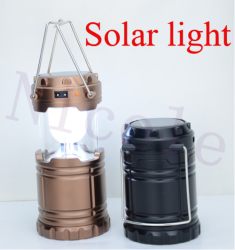 2015 Newest 6 Led Solar Camping Lamp Outdoor Lighting Portable Camp Tent Lamp Rechargeable Lantern