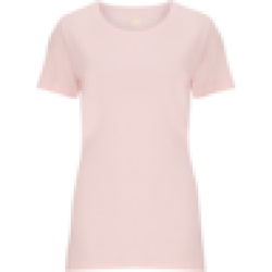 Ladies Pink Crew Neck T-Shirt S-xxl