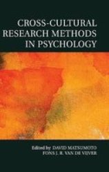 Cross-Cultural Research Methods in Psychology Hardcover