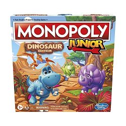 Hasbro Gaming Monopoly Junior: Dinosaur Edition Board Game For 2-4 Players Fun Indoor Games For Kids Ages 5 And Up Dinosaur Theme Amazon Exclusive
