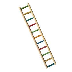 Parrot Wooden Ladder With Sand Perch Steps - 11 Step
