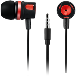 Canyon Red Comfortable Earphones With Microphone