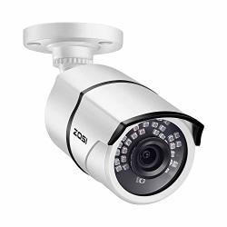 Zosi 2.0 Megapixel HD 1080P Hd-tvi Security Cameras Day Night Waterproof Camera 100FT Ir Distance Aluminum Metal Housing Only Compatible For Hd-tvi Analog Dvr White
