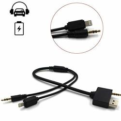 Vacfam Audio Interface Ami For Kia 3.5MM Aux USB Audio Interface Charge Cable Music Fit Compatible For I6S 6 6PLUS 5S 5 5C I-POD I-PAD Ios