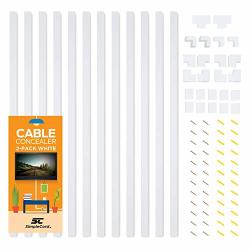 Stageek Cable Raceway Kit Cable Management System Kit Open Slot Wiring Raceway Duct with Cover On-Wall Cable Concealer Cord Organizer to Hide Wires