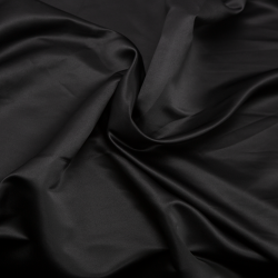 Fabric - Plain Duchess Satin - Black