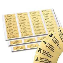 Return Address Labels - 500 Personalized Labels On Sheets Gold