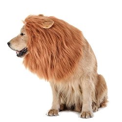 Tomsenn Dog Lion Mane - Realistic & Funny Lion Mane For Dogs - Complementary Lion Mane For Dog Costumes - Lion Wig For Medium