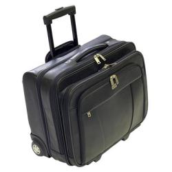 Busby Leather Laptop Computer Trolley Black