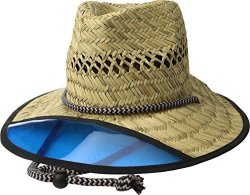 San Diego Hat Company Lifeguard W plastic Visor Natural blue Sm md