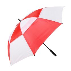 ALICE UMBRELLAS Double Layer Windproof Golf Umbrella - Red white