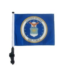 Coat Of Arms Us Air Force Golf Cart Flag With Ssp Flags Ez On & Off Bracket