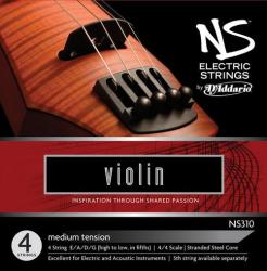 D'addario Ns Electric Violin Strings - Full Size - Medium Tension
